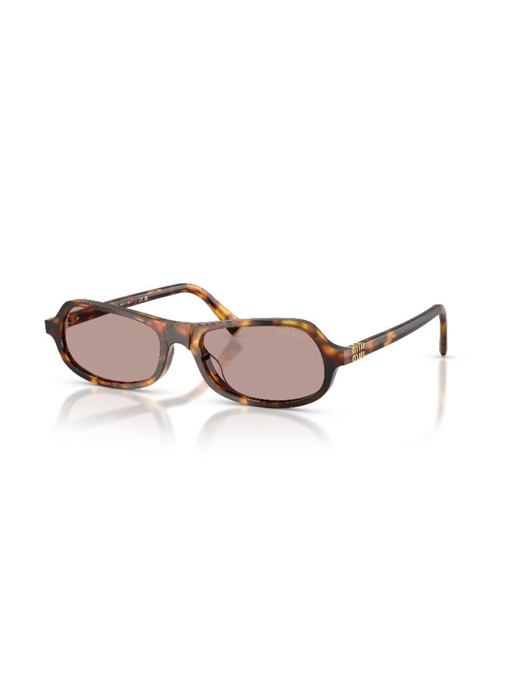 New Miu Miu Women's Sunglasses Havana Brown Lens Acetate Frame MU B10SU 14L20I